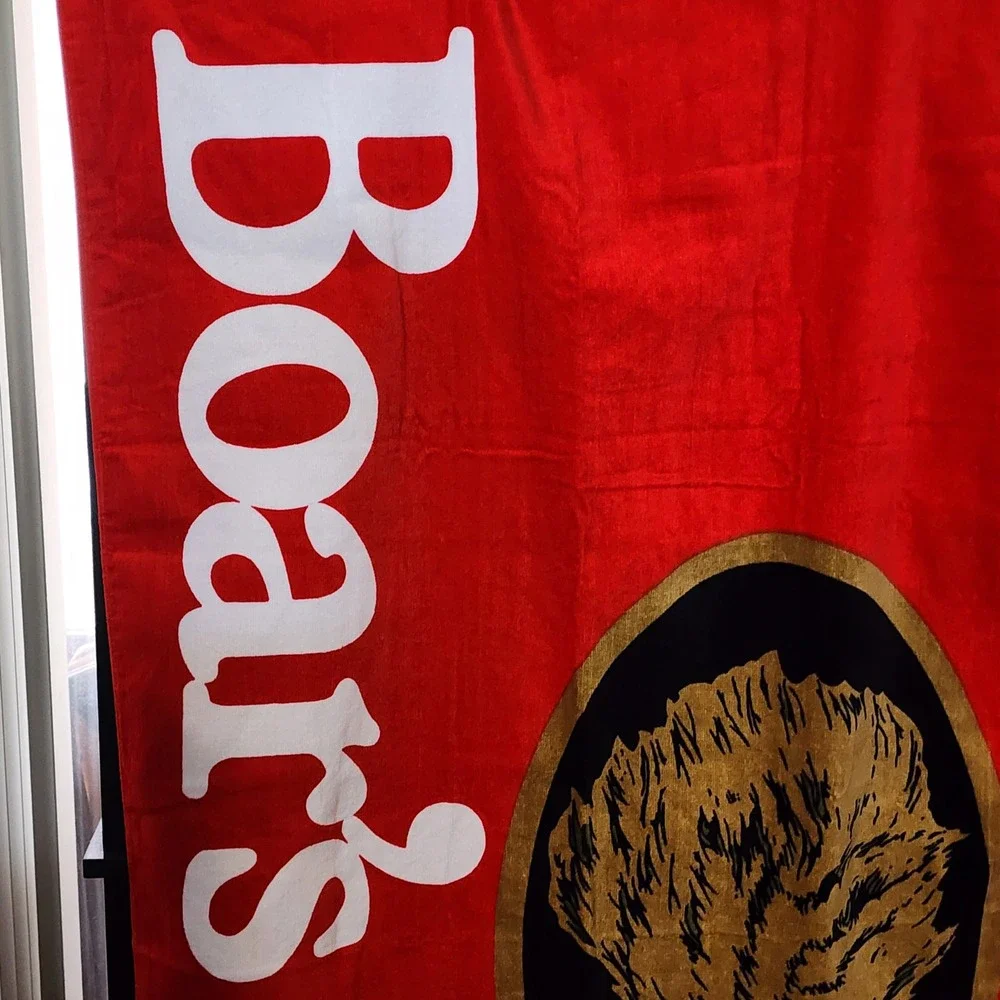 Boar's Head‎ Beach Towel Red Logo 100% Cotton Pool Summer Picnic Fan Gear